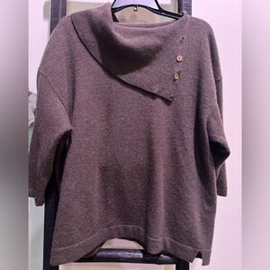 Jones New York Cowl Neck Sweater - Dark Brown